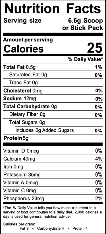 ProCel Protein | Unflavored | 6.6g Packets | 25 Count