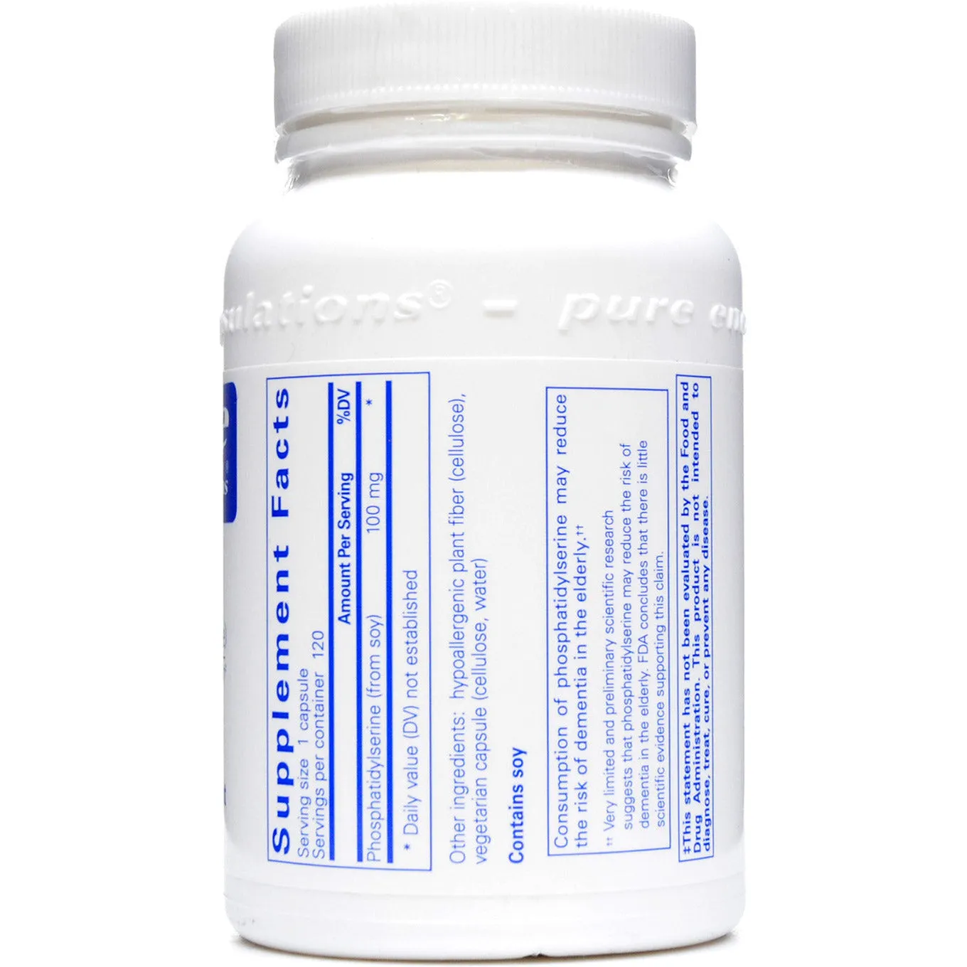 PS 100 (phosphatidylserine) 100 mg by Pure Encapsulations