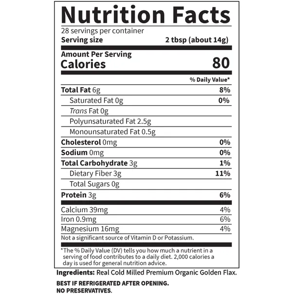 Raw Organic Flax Seed Omega-3 14 oz By Garden Of Life
