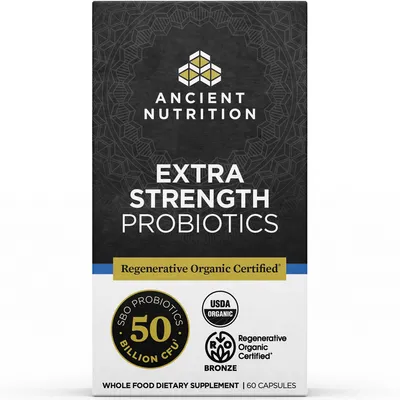 Regenerative Organic Certified Extra Strength Probiotics 50B 60 capsules by Ancient Nutrition