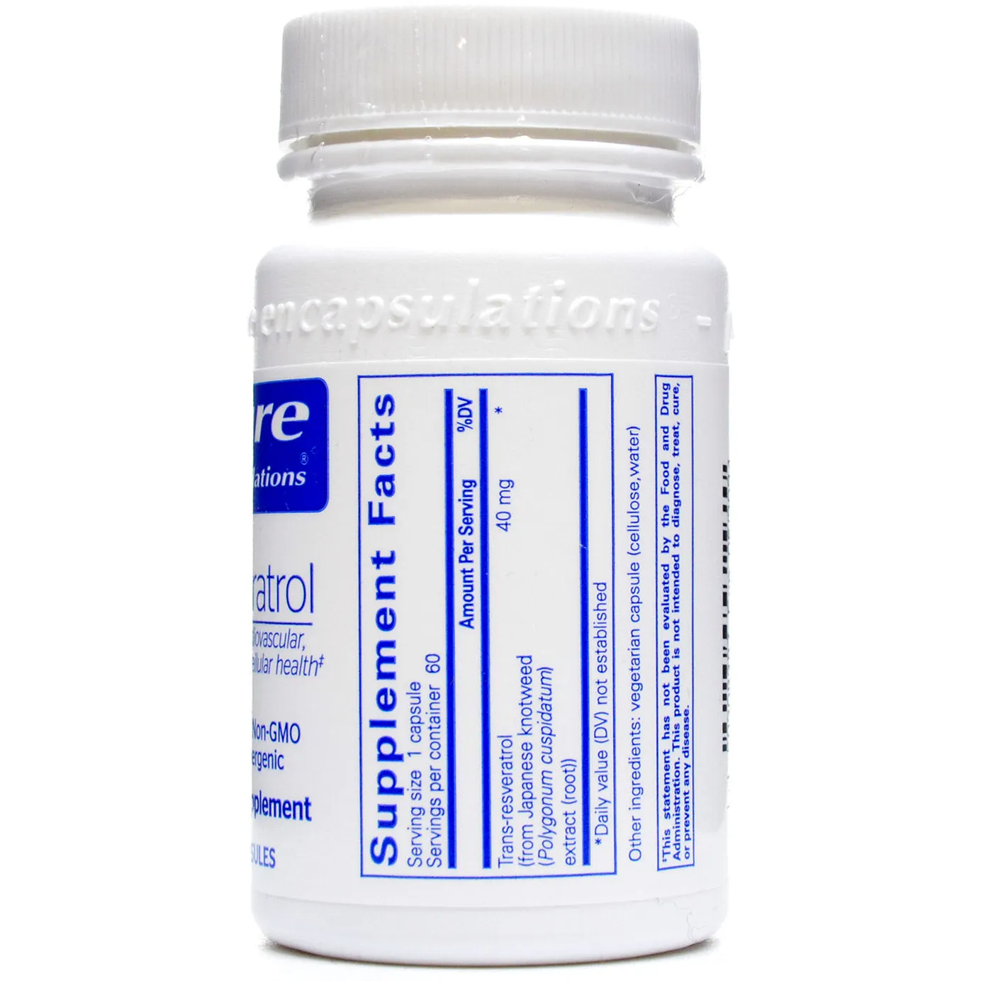 Resveratrol 40 mg by Pure Encapsulations