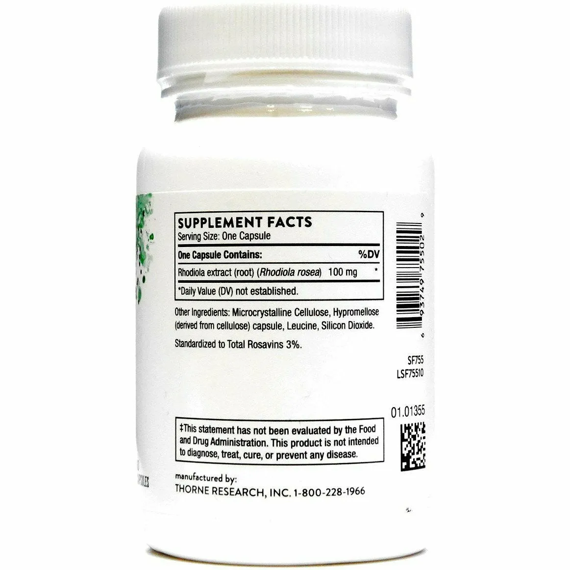 Rhodiola rosea 60 Capsules by Thorne Research