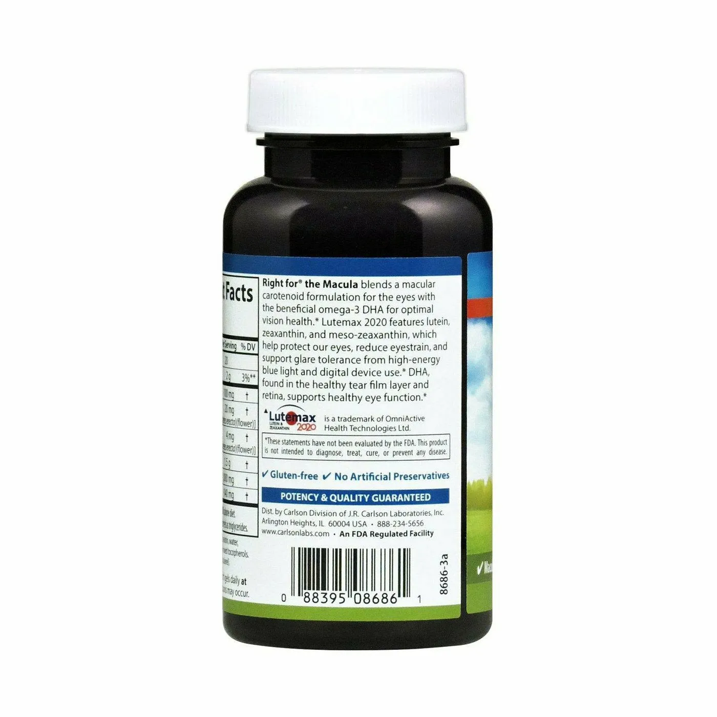 Right for the Macula 60 gels by Carlson Labs