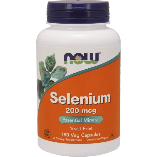 Selenium (Yeast Free) 200 mcg 180 vcaps by NOW