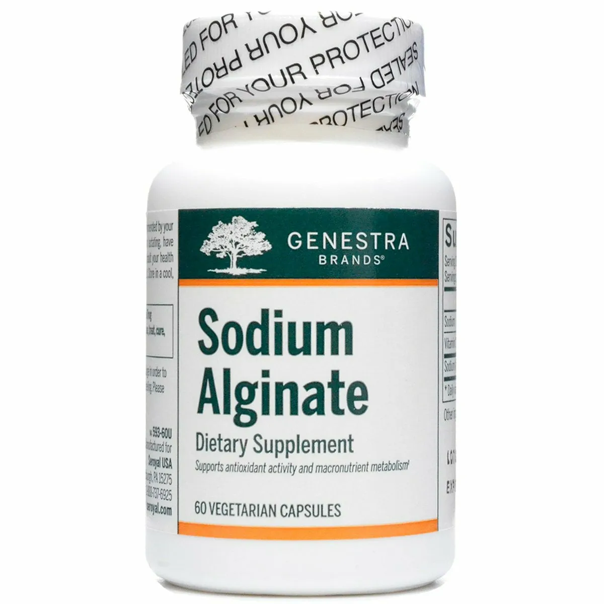 Sodium Alginate 400 mg 60 vcaps by Seroyal Genestra