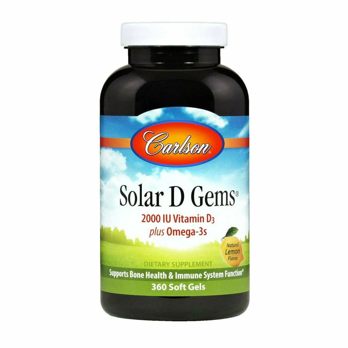 Solar D Gems 2000 IU 360 gels by Carlson Labs