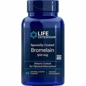 Specially Coated Bromelain 60 tabs by Life Extension