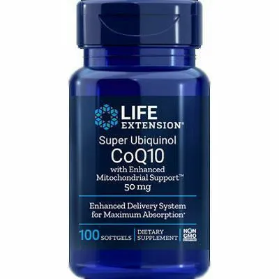 Super Ubiquinol CoQ10 50 mg 100 Softgels by Life Extension