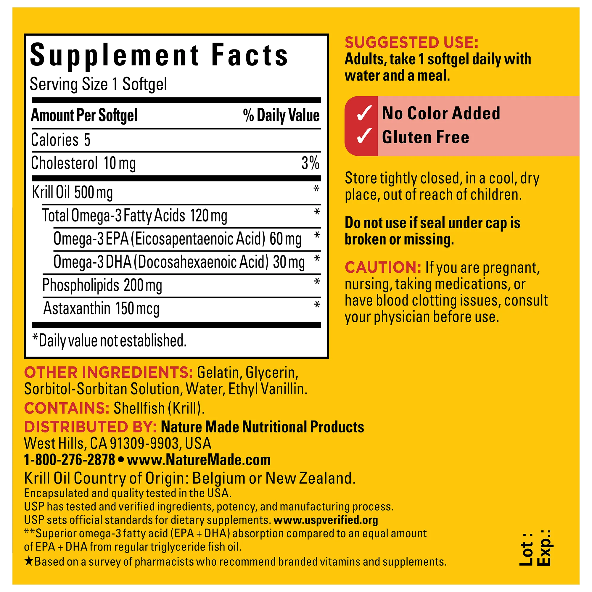 Superior Absorption** Krill Oil 500 Mg Softgels
