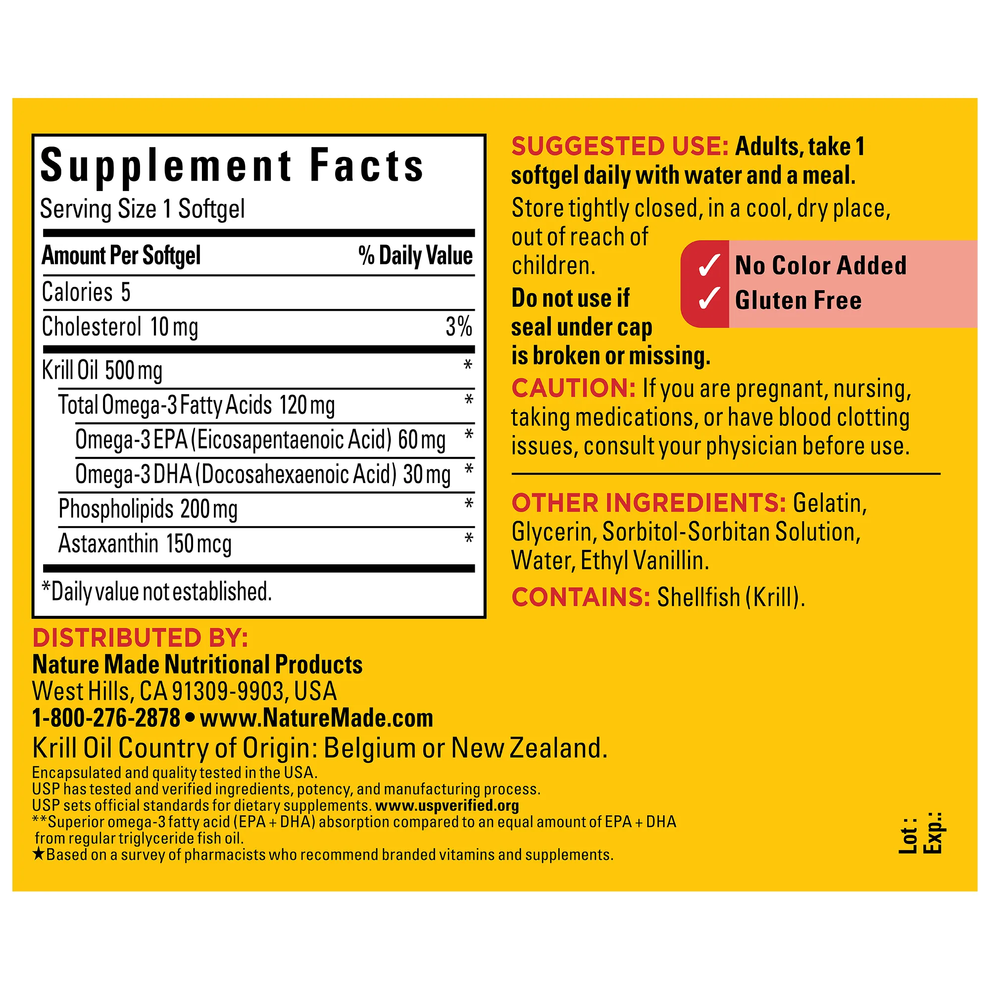Superior Absorption** Krill Oil 500 Mg Softgels