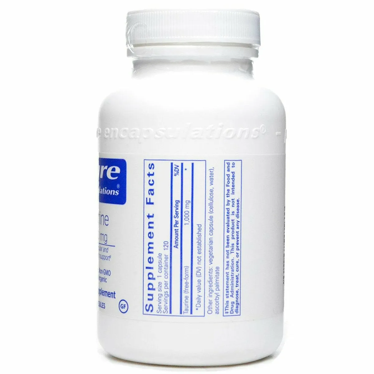Taurine 1000 mg 120 vcaps by Pure Encapsulations