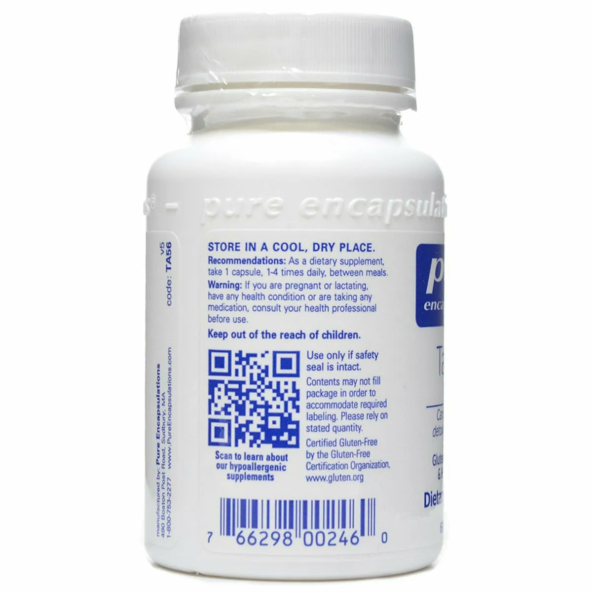 Taurine 500 mg. 60 vcaps by Pure Encapsulations