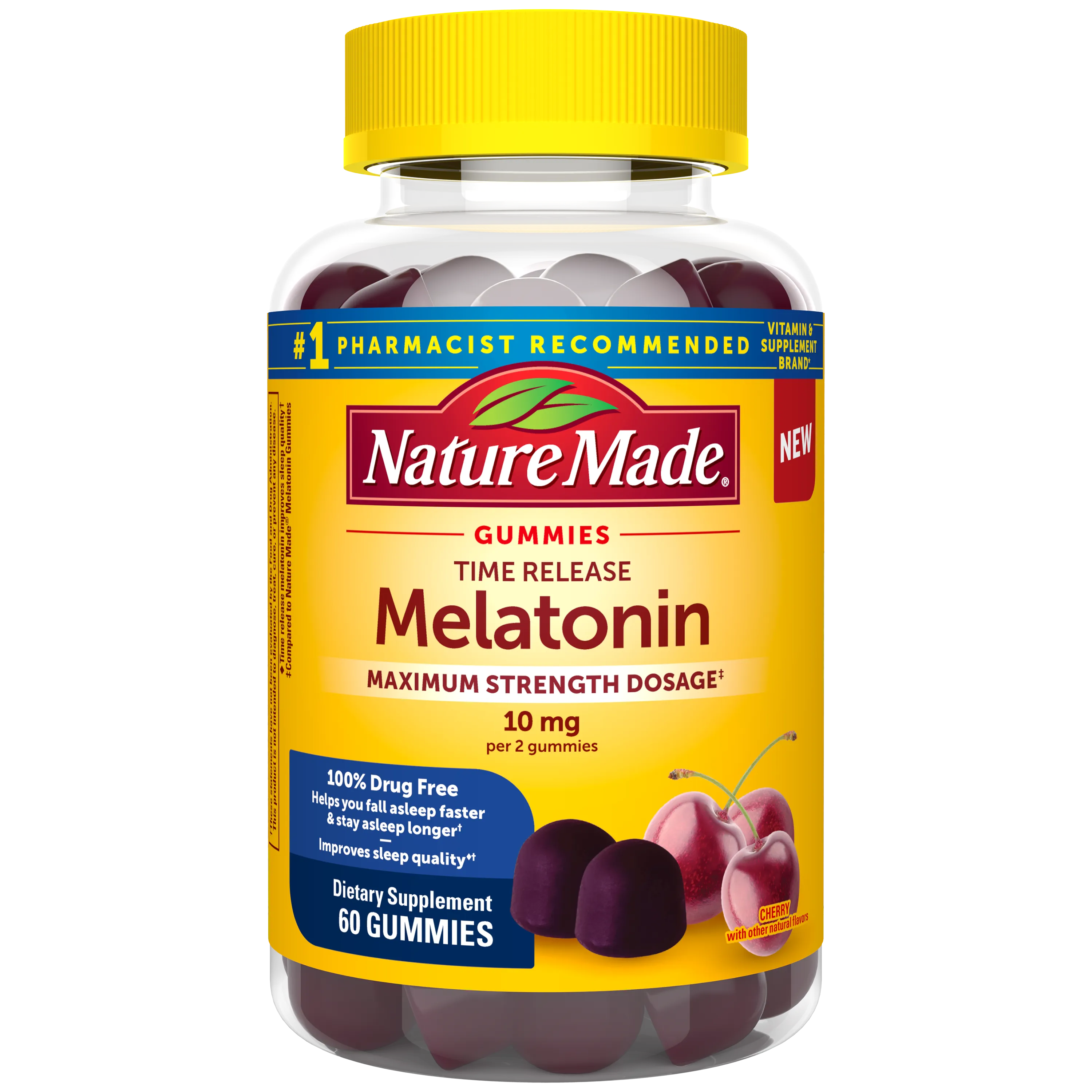 Time Release Melatonin Gummies Maximum Strength Dosage 10 mg Per Serving