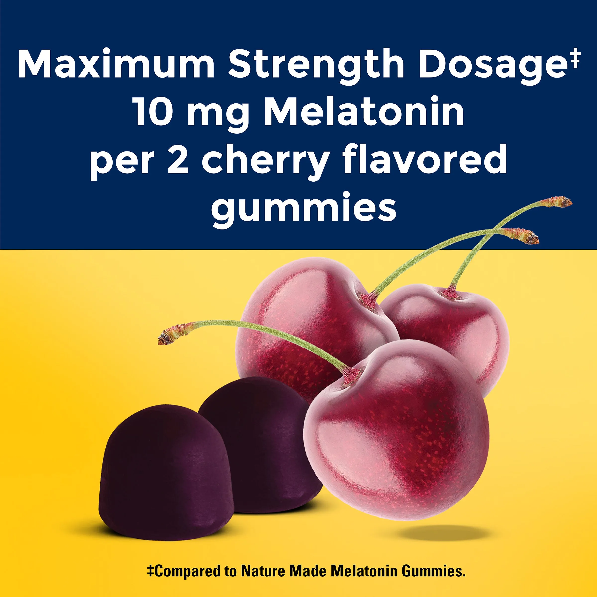 Time Release Melatonin Gummies Maximum Strength Dosage 10 mg Per Serving
