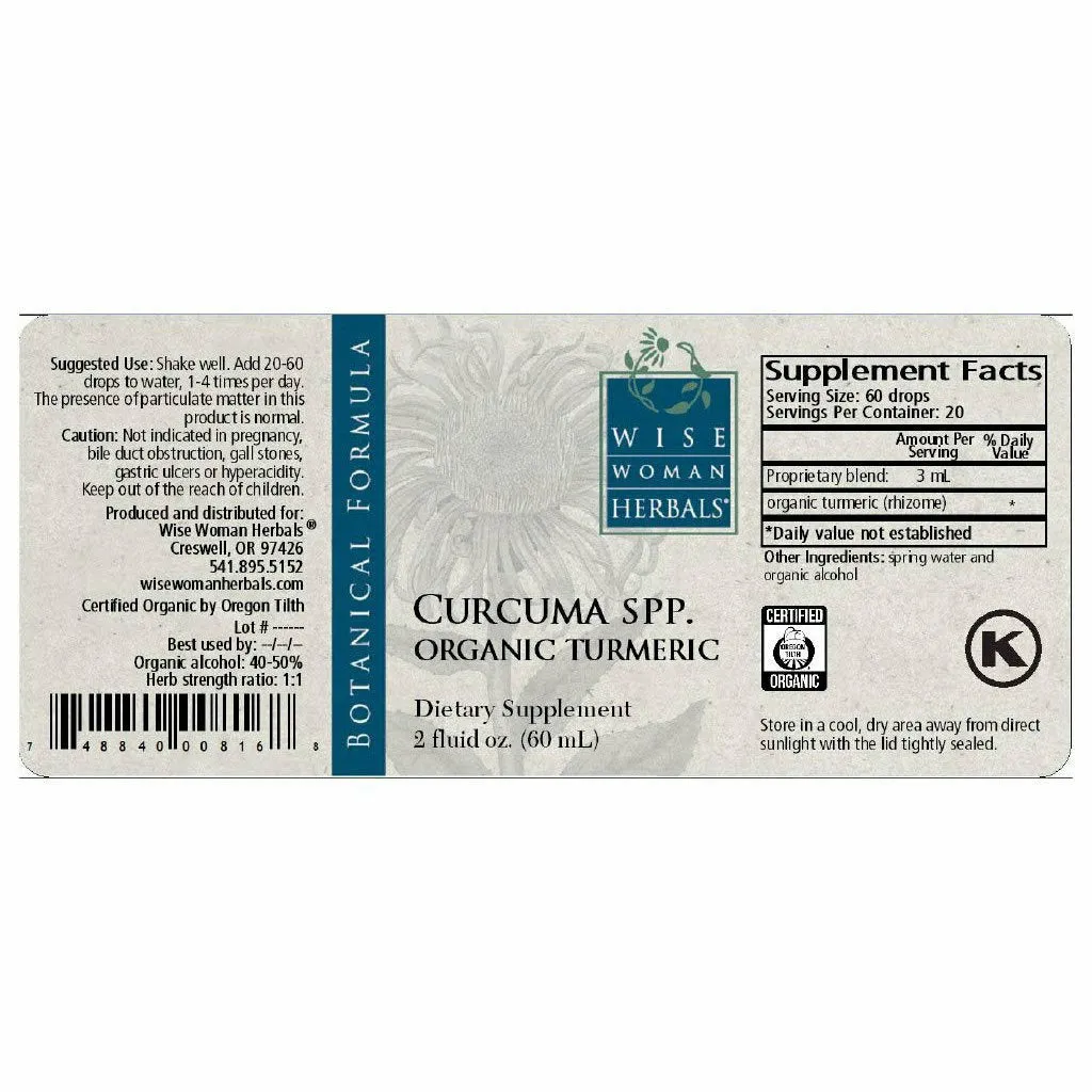 Turmeric (Curcuma spp.) 2 oz by Wise Woman Herbals