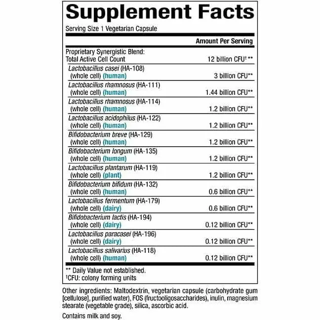 Ultimate Probiotic 12/12 Form 60 vegcaps By Natural Factors