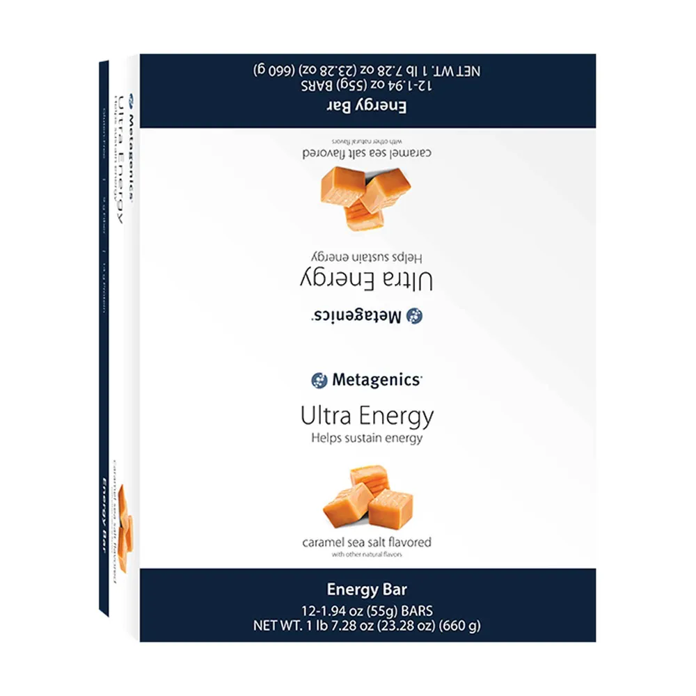 Ultra Energy Bar Caramel Sea Salt 12 Bars by Metagenics