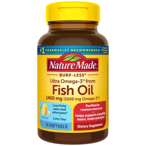 Ultra Omega-3 from Fish Oil 1400 mg Softgels. Burp-Less