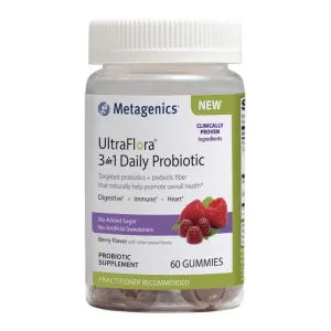 UltraFlora 3-in-1 Daily Probiotic Berry 60 Gummies by Metagenics