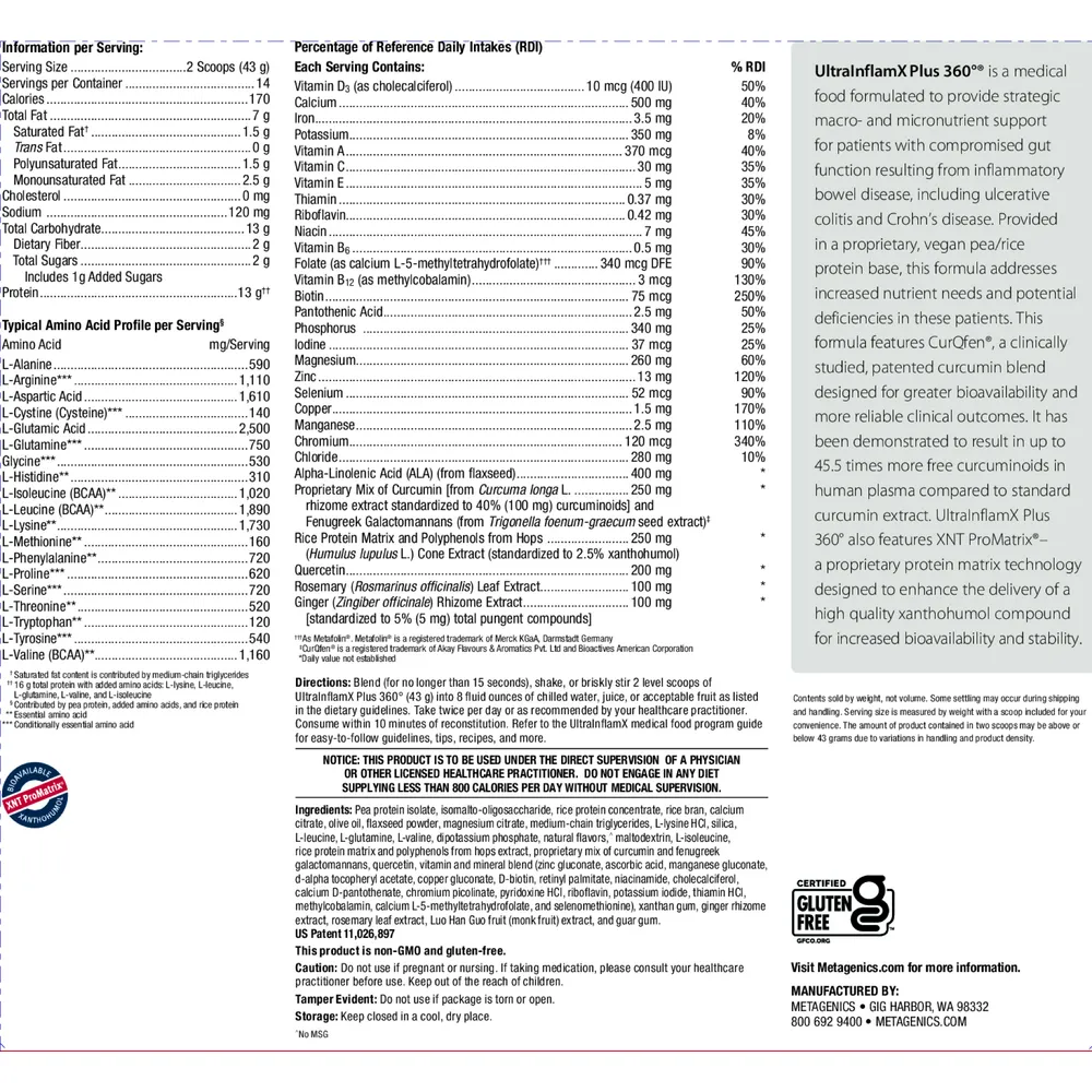 UltraInflamX Plus 360 Mango by Metagenics