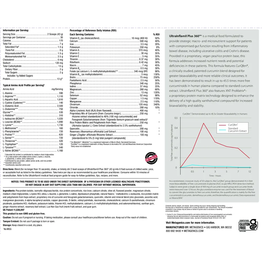 UltraInflamX Plus 360 Mango by Metagenics