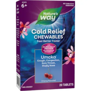 Umcka Cold Relief Cherry 20 chew tabs by Nature's Way