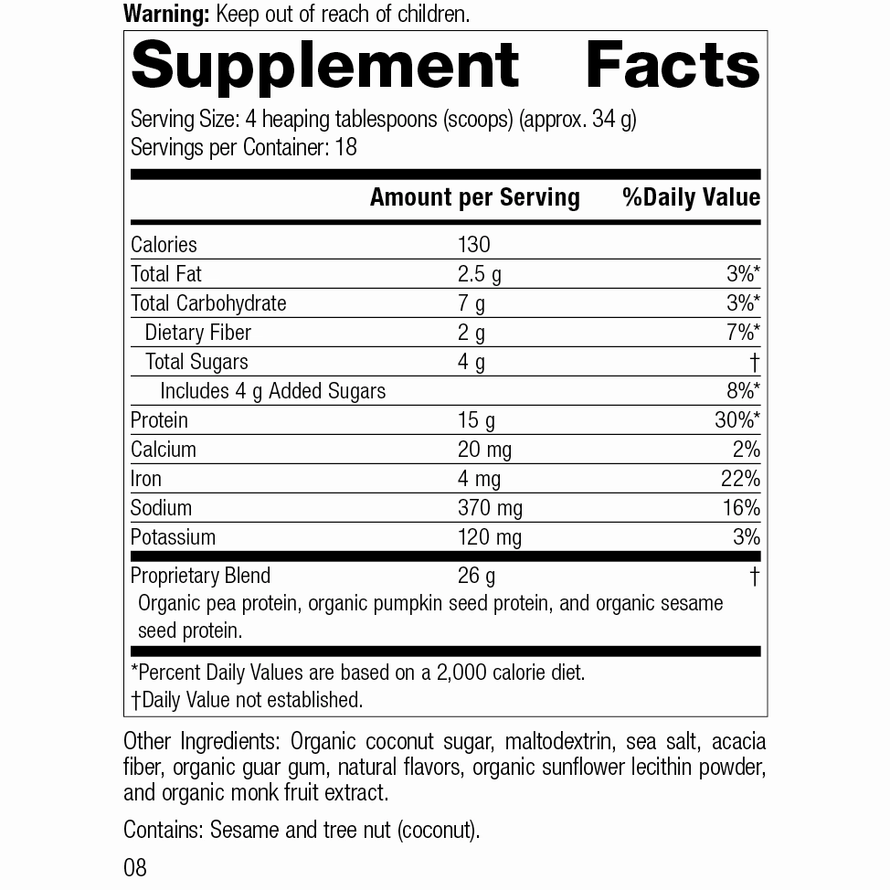 Veg-E Complete Pro Vanilla-Organic. 22 oz (623 g)