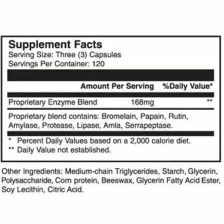 Vitalzym Enzymes 180 gelcaps By World Nutrition