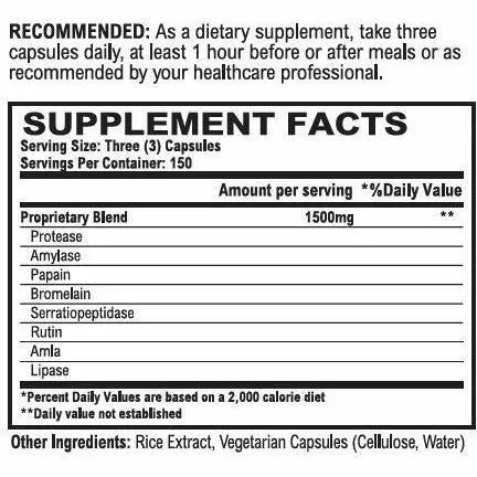Vitalzym Systemic Enzymes 90 caps by World Nutrition