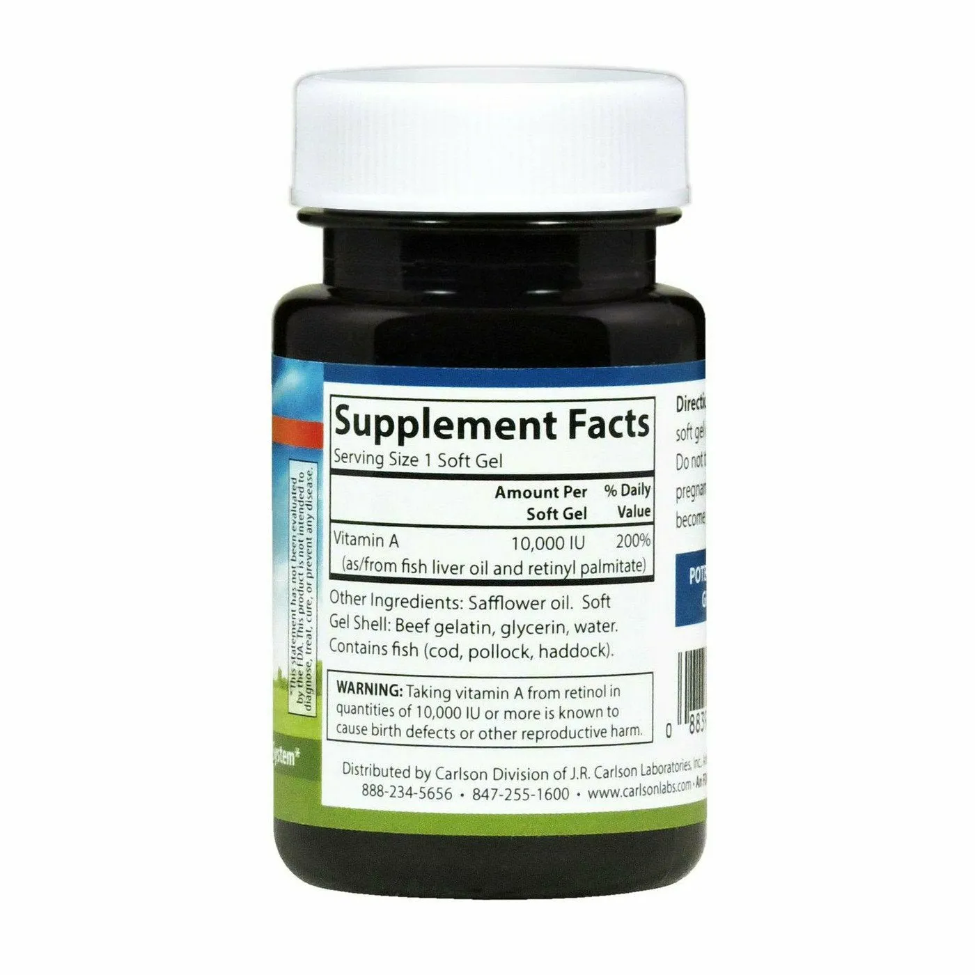 Vitamin A Natural 10000 IU 100 gels by Carlson Labs
