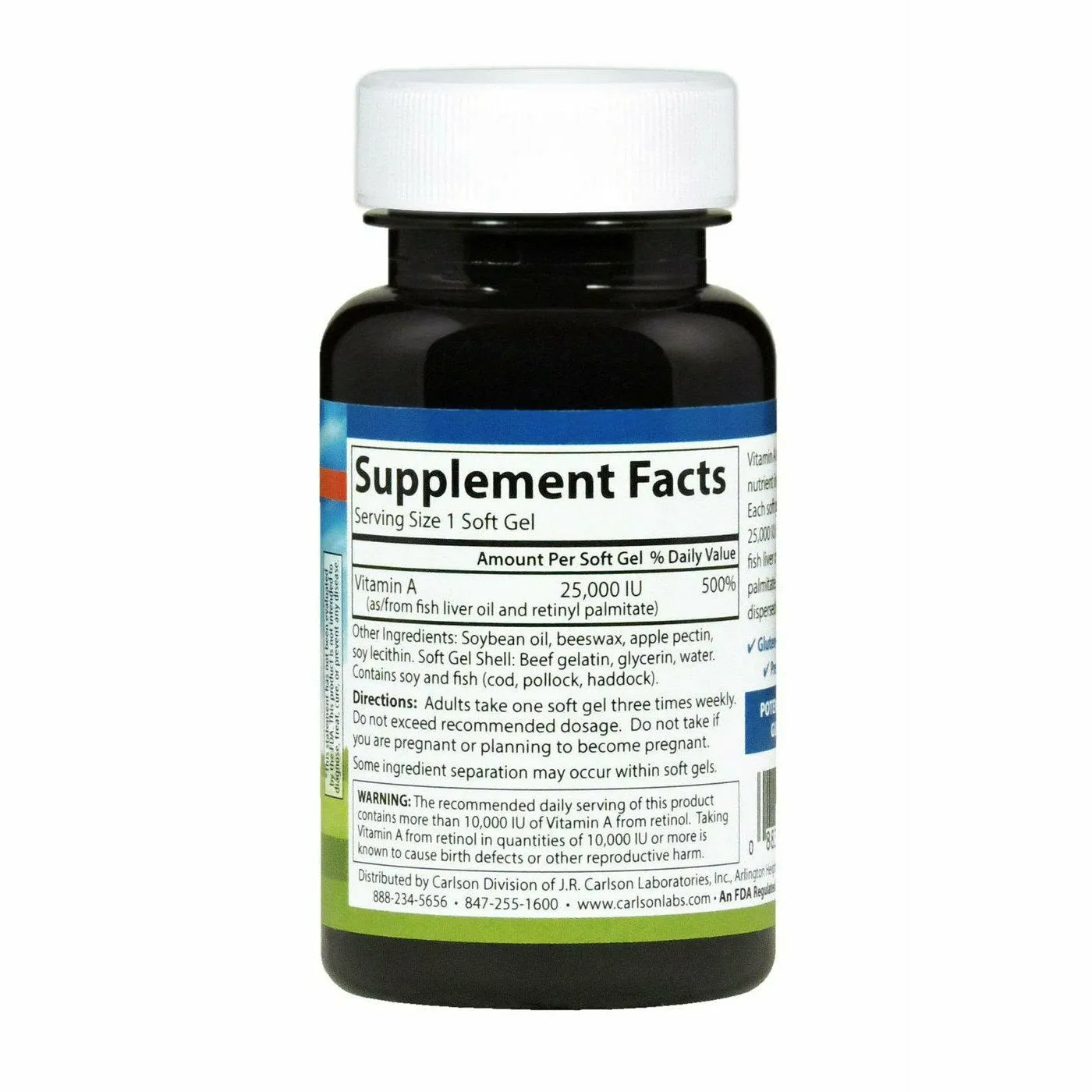 Vitamin A with Pectin 100 caps by Carlson Labs