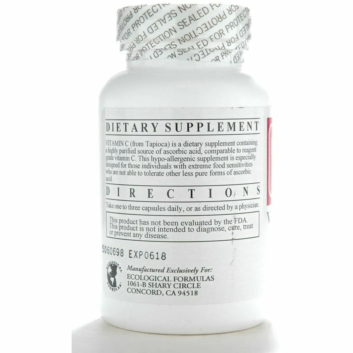 Vitamin C-1000 from Tapioca 90 caps by Ecological Formulas