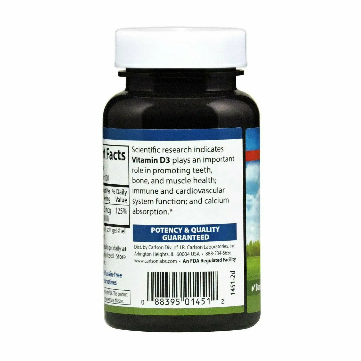 Vitamin D 1000 IU 100 gels by Carlson Labs