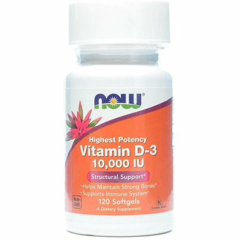 Vitamin D3 10.000 IU 120 gels by NOW