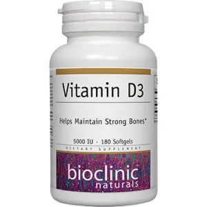 Vitamin D3 125 mcg 180 softgels By Bioclinic Naturals