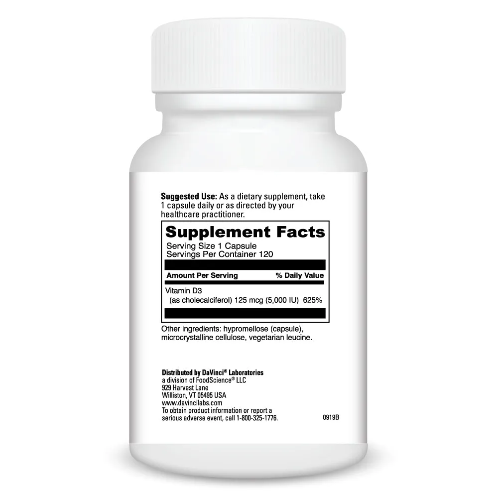 Vitamin D3 5.000 IU 120 caps by Davinci Labs