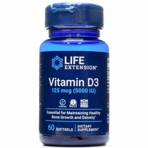 Vitamin D3 5000 IU 60 softgels by Life Extension