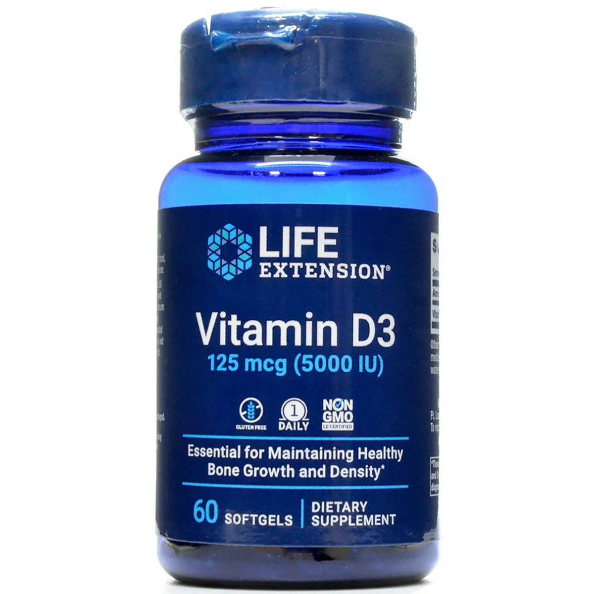 Vitamin D3 5000 IU 60 softgels by Life Extension