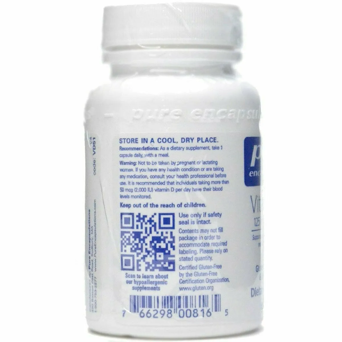 Vitamin D3 5000 IU by Pure Encapsulations