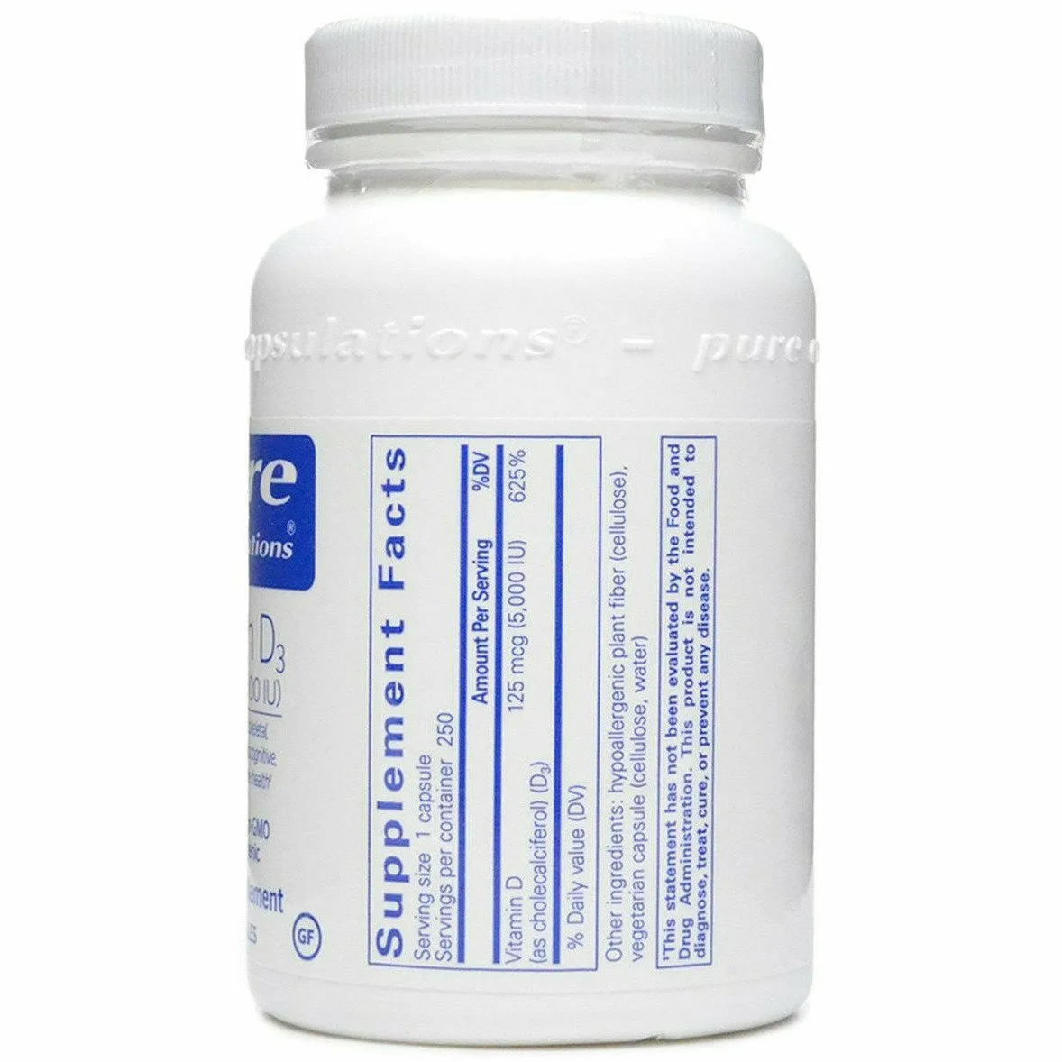 Vitamin D3 5000 IU by Pure Encapsulations