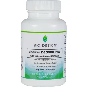 Vitamin D3 5000 Plus Nat MK-7 100 caps By Biodesign