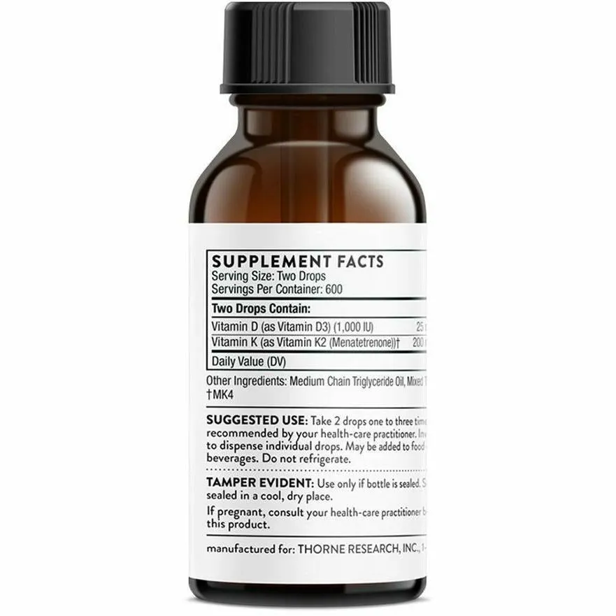 Vitamin D/K2 1 oz by Thorne Research