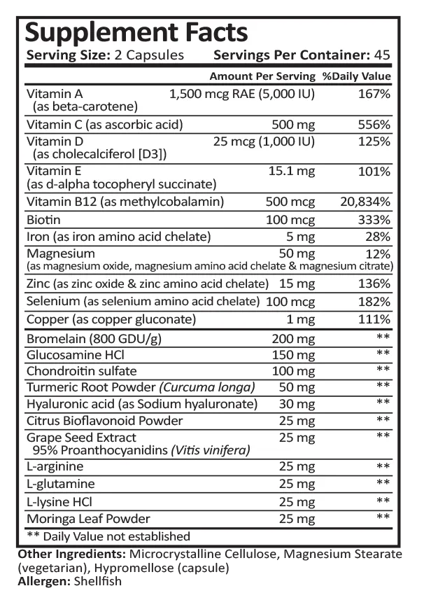 Wound Support  | Veggie Capsule | 90 Count