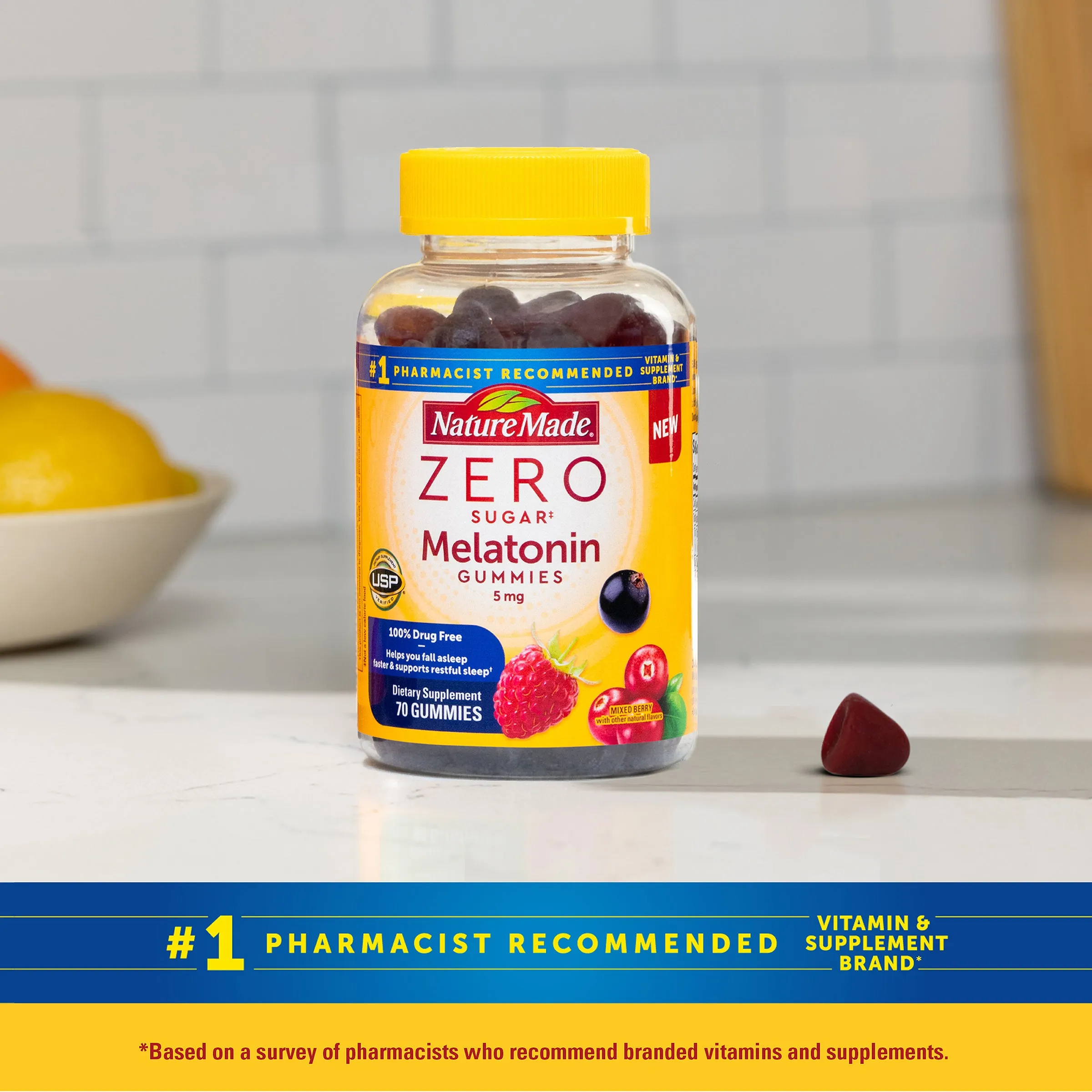 Zero Sugar Melatonin Extra Strength 5 Mg Gummies