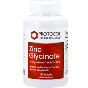 Zinc Glycinate 120 gels by Protocol For Life Balance