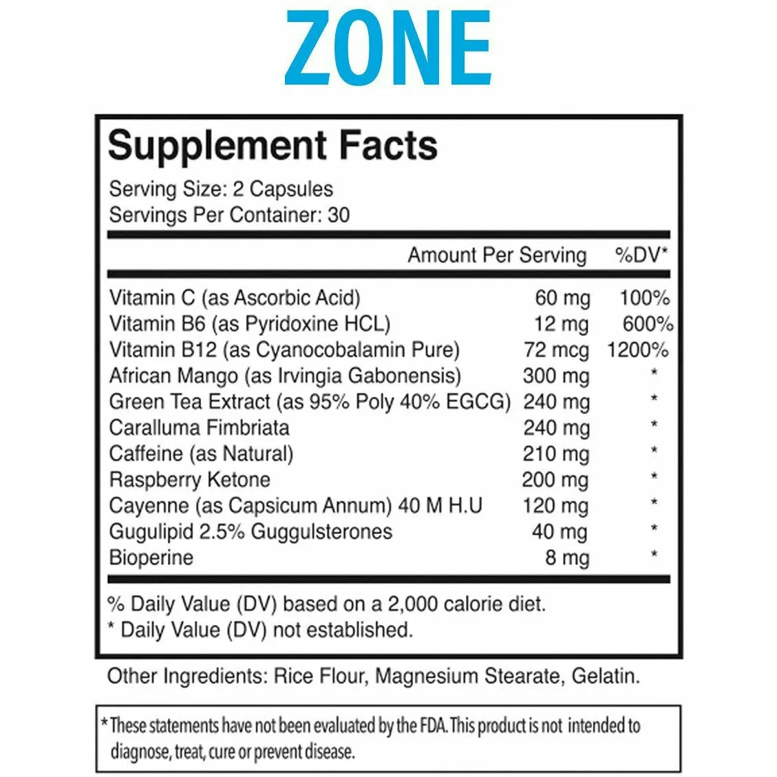 Zone 60 caps by Fenix Nutrition